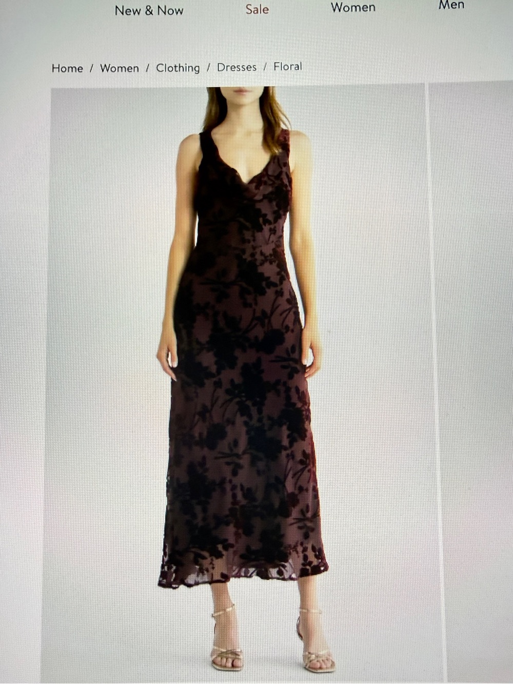 Astr Burgundy Lace Midi Dress with V-Neck